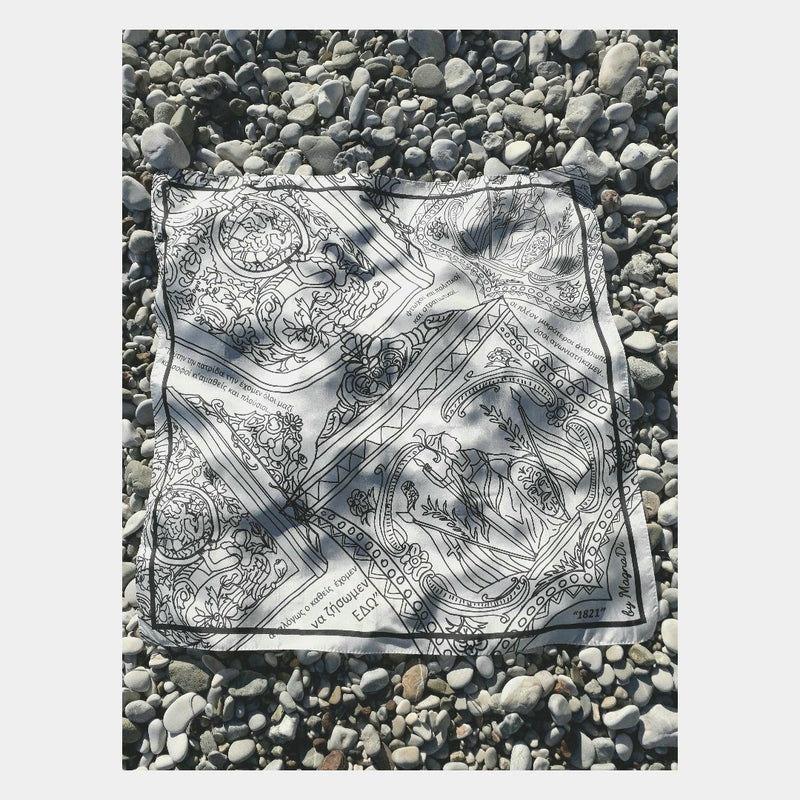 Patrida - Digital Printed Silk Square Scarf
