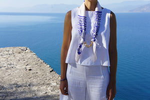 twill silk scarf made in greece magnadi scarves greek collection