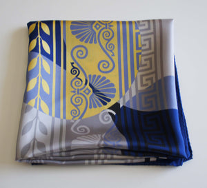 island traditional greek pattern silk scarf made in greece magnadi scarves