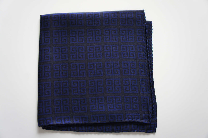 magnadi pocket square silk scarf for men made in greece greek key symbol winter colors