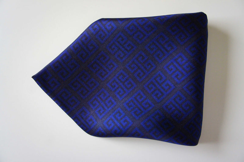 magnadi pocket square silk scarf for men made in greece greek key symbol winter colors