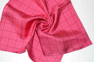 pocket square twill silk scarf fuchsia made in greece
