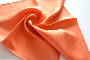 pocket square twill silk scarf orange made in greece