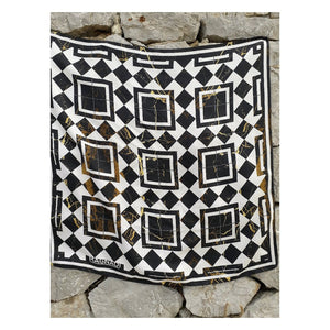 greek silk scarf black gold MAGNADI scarf