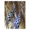 Marble Tiles • Aegean Blue | Bougainvillea - Digital Printed Silk Scarves