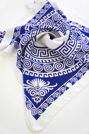 beautiful blue silk scarf