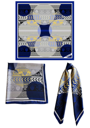 island traditional greek motifs silk scarf made in greece magnadi scarves