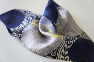 pocket square silk scarf made in greece magnadi scarves greek design