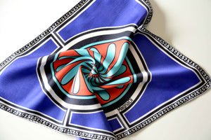 greek design pocket square silk twill scarf made in greece